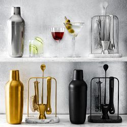 Williams Sonoma Encore Bar Tool Set with Marble Stand &amp; Shaker