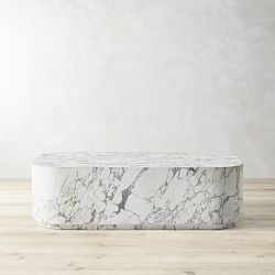 Vittoria Arabescato Curved Edge Coffee Table (48")