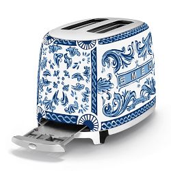 SMEG Dolce &amp; Gabbana 2-Slice Toaster, Blu Mediterraneo