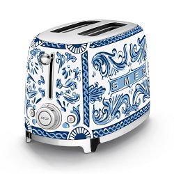 SMEG Dolce &amp; Gabbana 2-Slice Toaster, Blu Mediterraneo