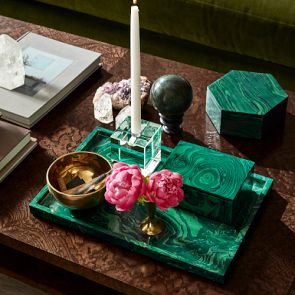 Faux Malachite Box, Rectangle | Williams Sonoma