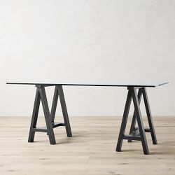 Mason Glass Top Desk (62")