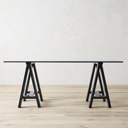 Mason Glass Top Desk (62")