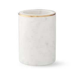 White Marble and Brass Bath Collection