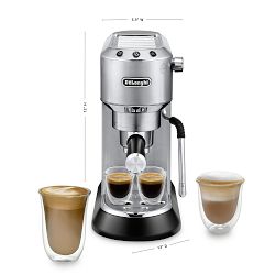 DeLonghi DEDICA エスプレッソマシン De'Longhi Dedica Arte Manual Espresso Machine, Stainless-Steel