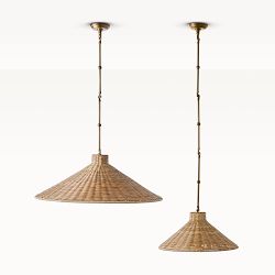 Carmel Rattan Tapered Pendant