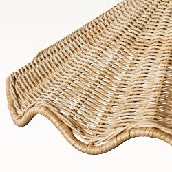 Carmel Rattan Scalloped Pendant, Bronze