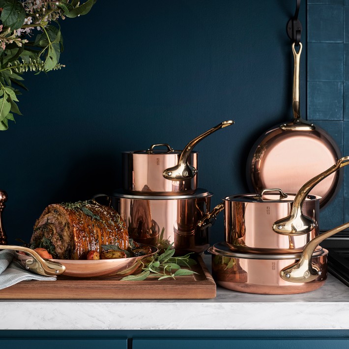 Mauviel M'250B Copper 10-Piece Cookware Set | Williams Sonoma