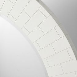 Faux Bone Round Mirror