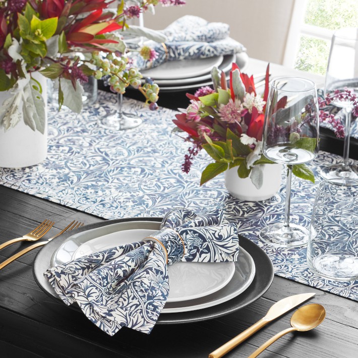 Morris & Co. Bluebell Table Runner | Williams Sonoma