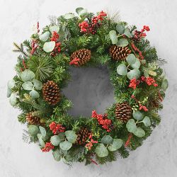 'Tis the Season UV Protected Pre-Lit Faux Wreath &amp; Garland