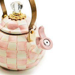 MacKenzie-Childs Rosy Check Whistling Tea Kettle