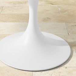 Tulip Outdoor Concrete Oval Dining Table, White (70")