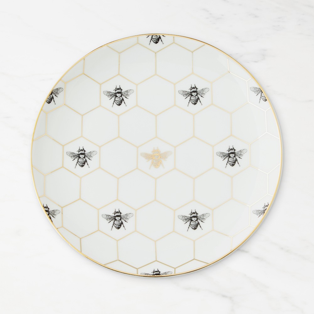 Honeycomb Appetizer Plates - Set of 4, Bee