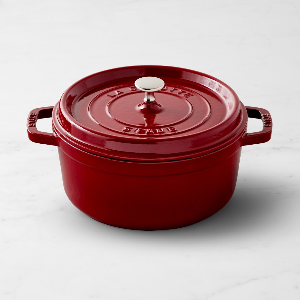 Staub Enameled Cast Iron Round Dutch Oven - 4-Qt., Cranberry