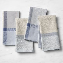 Jacquard Madrid Napkins, Set of 4, Blue