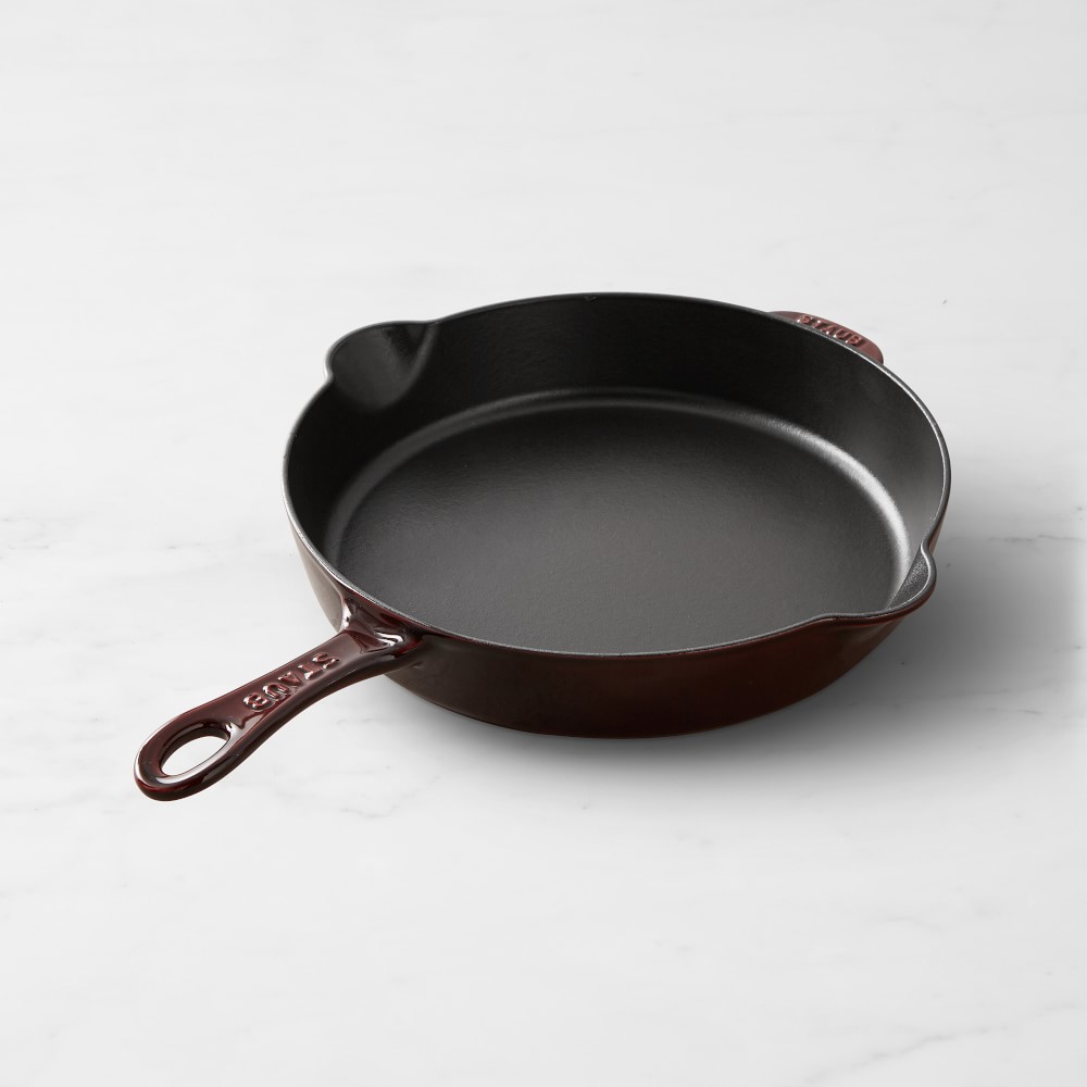 Staub Enameled Cast Iron Traditional Deep Skillet - 11", Grenadine