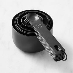 Williams Sonoma Matte Black Measuring Cups and Spoons Set