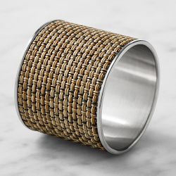 Chilewich Mini Basketweave Napkin Rings, Set of 4
