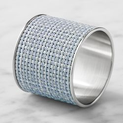 Chilewich Mini Basketweave Napkin Rings, Set of 4