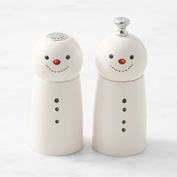 Williams Sonoma Snowman Salt and Pepper Set