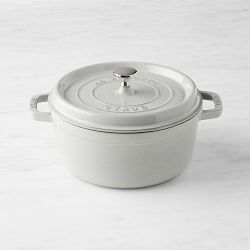Staub Enameled Cast Iron Round Dutch Oven, 4-Qt., White Truffle