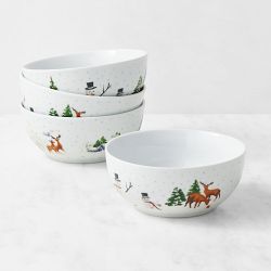 Open Kitchen by Williams Sonoma Snowy Day Cereal Bowls, Set of 4