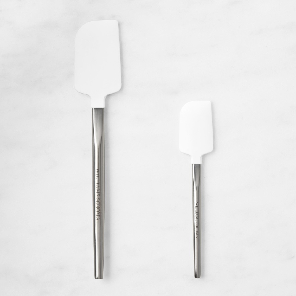 Williams Sonoma Stainless Medium and Mini Spatula - Set of 2, White