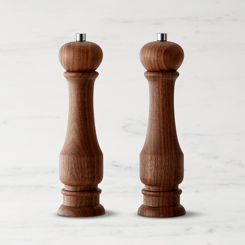 Williams Sonoma Traditional Walnut Salt & Pepper Mills - 9"
