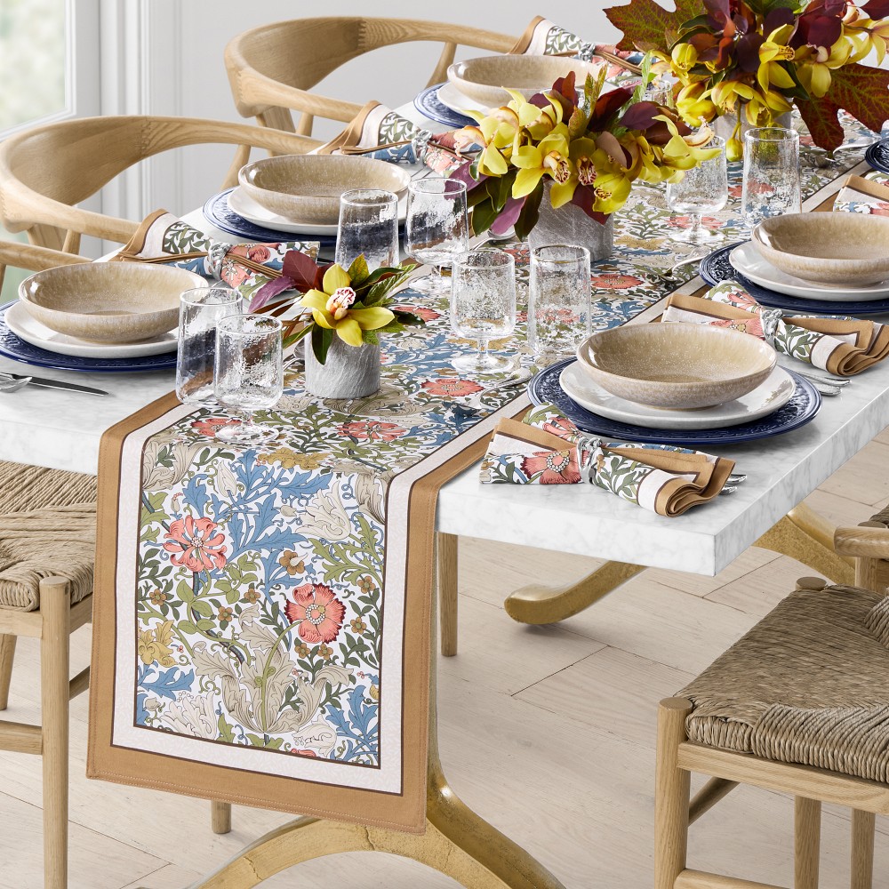 Morris & Co. x Williams Sonoma Compton Table Runner - White
