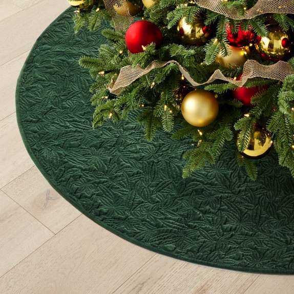 Cotton Velvet Tree Skirt in Ivory by