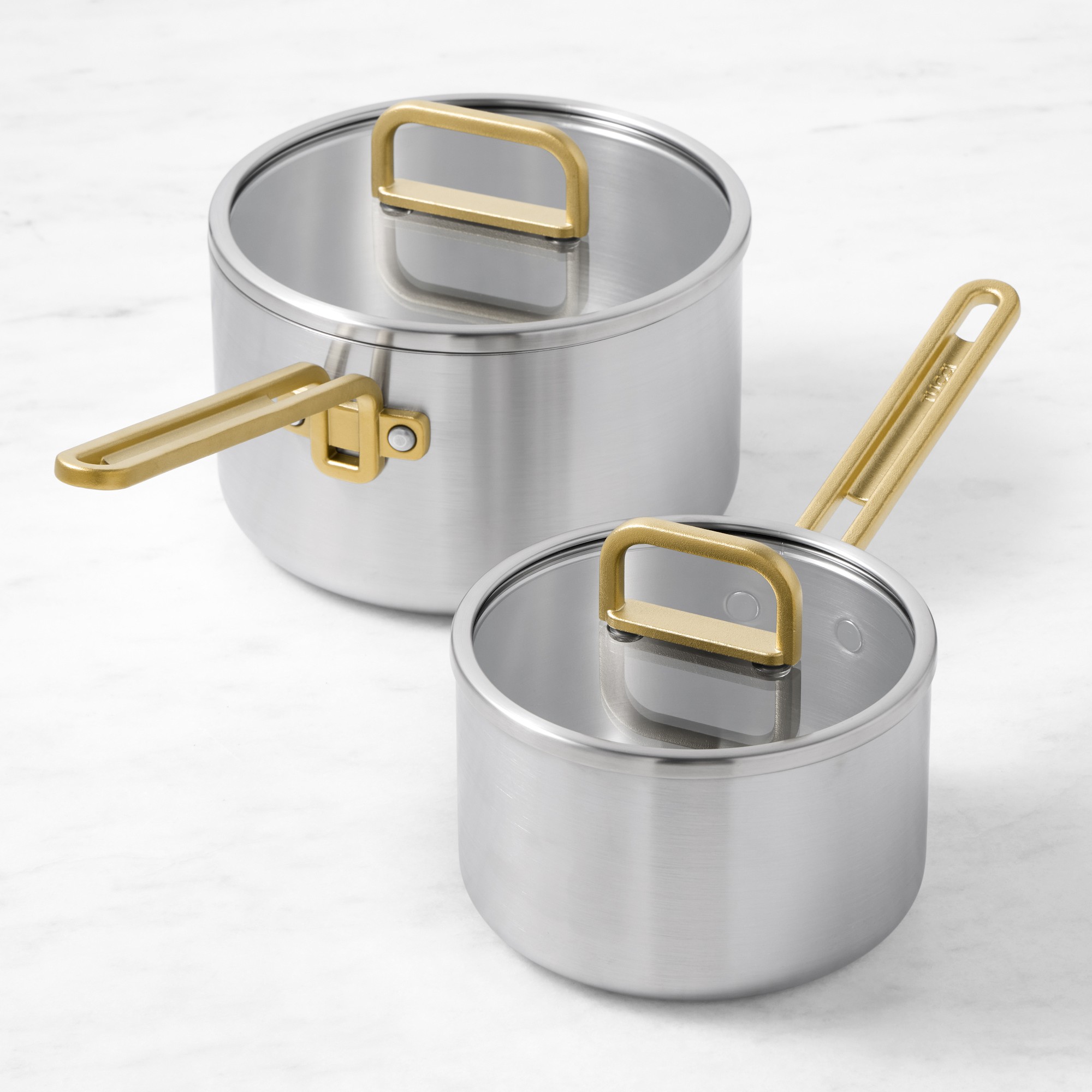 GreenPan Stanley Tucci Stainless-Steel 4-Piece Saucepan Set Sansujyuku sansujyuku.com