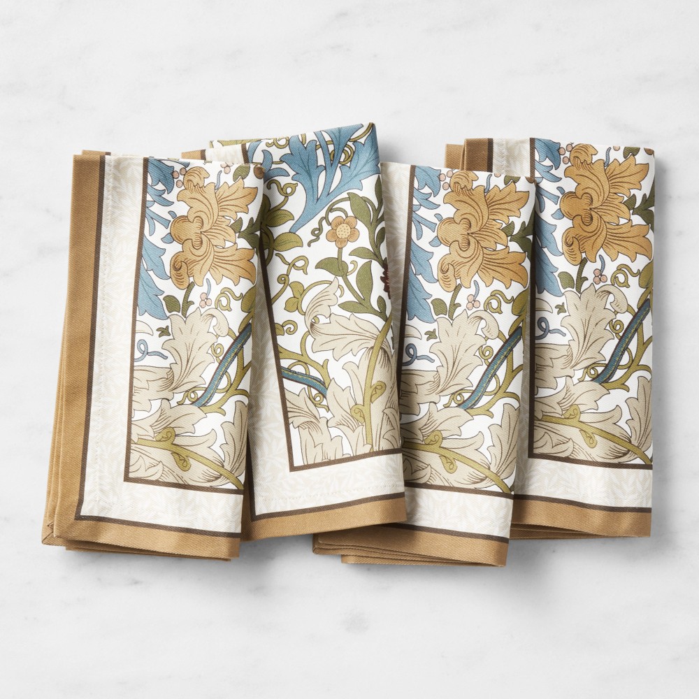 Morris & Co. x Williams Sonoma Compton Napkins, Set of 4 - Set of 4, White