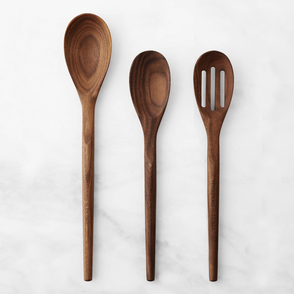 Williams Sonoma Certified Walnut Spoons, Set of 3 - Set of 3