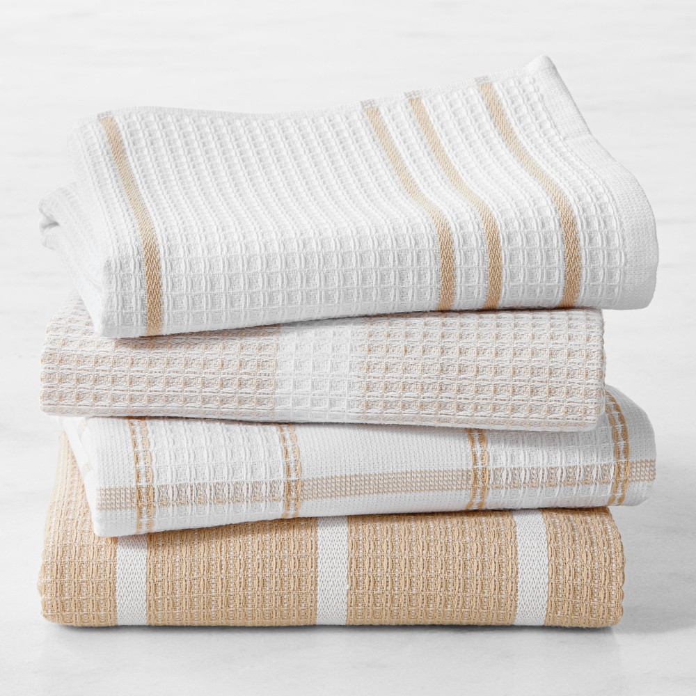 Williams Sonoma Super Absorbent Waffle Weave Towels - Khaki