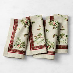 Holiday Forest Napkins, Plaid, Set of 4
