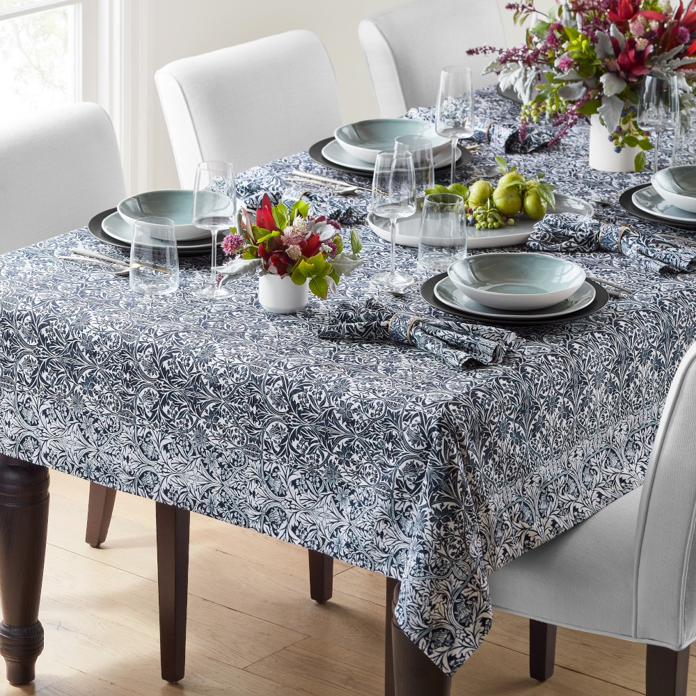 ウィリアムズソノマ　テーブルクロス Morris & Co. Bluebell Tablecloth | Williams Sonoma