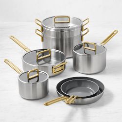 GreenPan Stanley Tucci™ Stainless-Steel Ceramic Nonstick 11-Piece Cookware Set