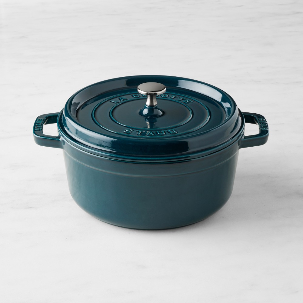 Staub Enameled Cast Iron Round Dutch Oven - 4-Qt., La Mer