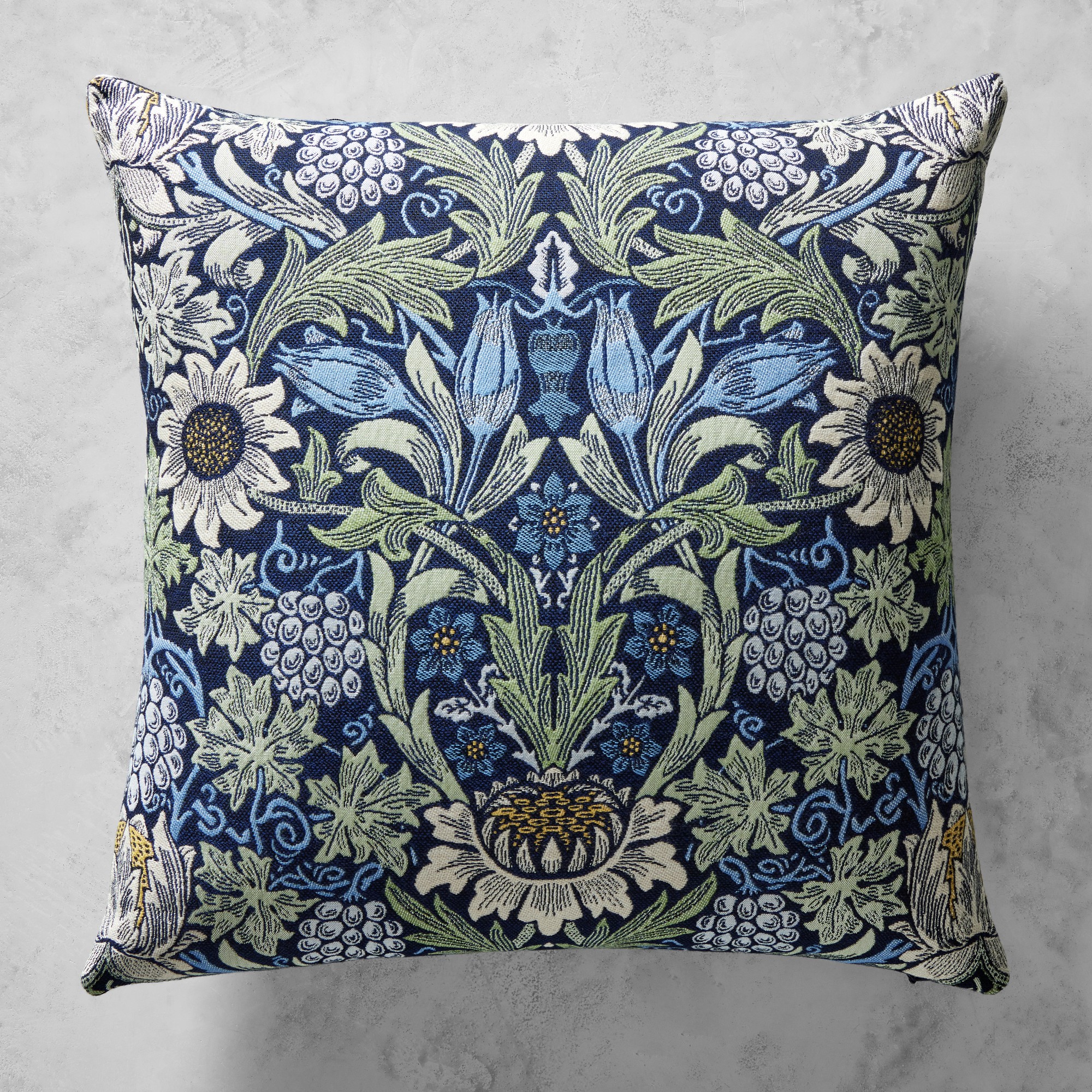 Morris & Co. x Williams Sonoma Home Reversible Performance Pillow Cover, Larkspur Simolary simolary.com
