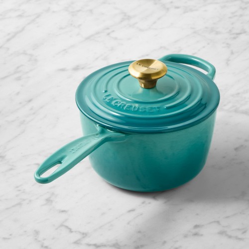 Le Creuset Signature Enameled Cast Iron Saucepan, 1 3/4-Qt., Riviera