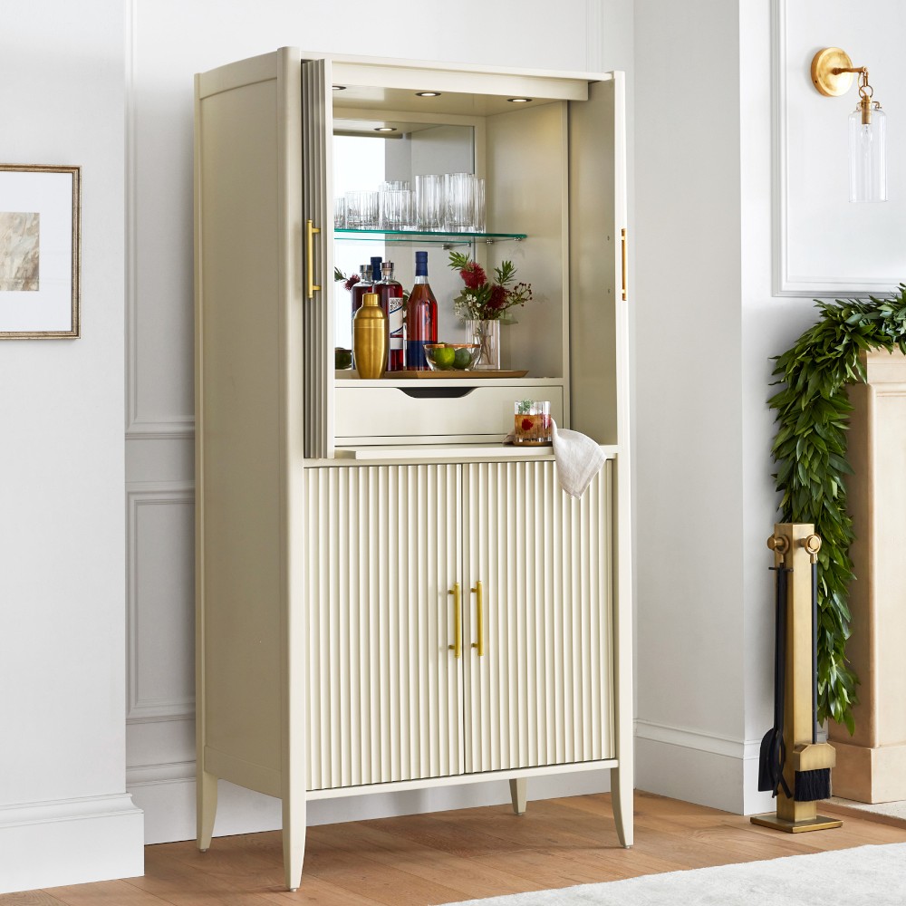 Lewis Bar Cabinet, Bone (36") by Williams Sonoma Home