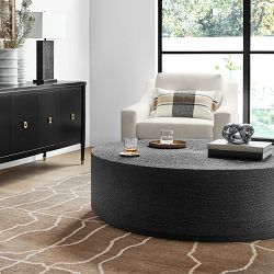 Point Reyes Round Coffee Table, Black (39")