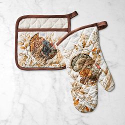Autumn Plymouth Turkey Oven Mitt & Potholder Set