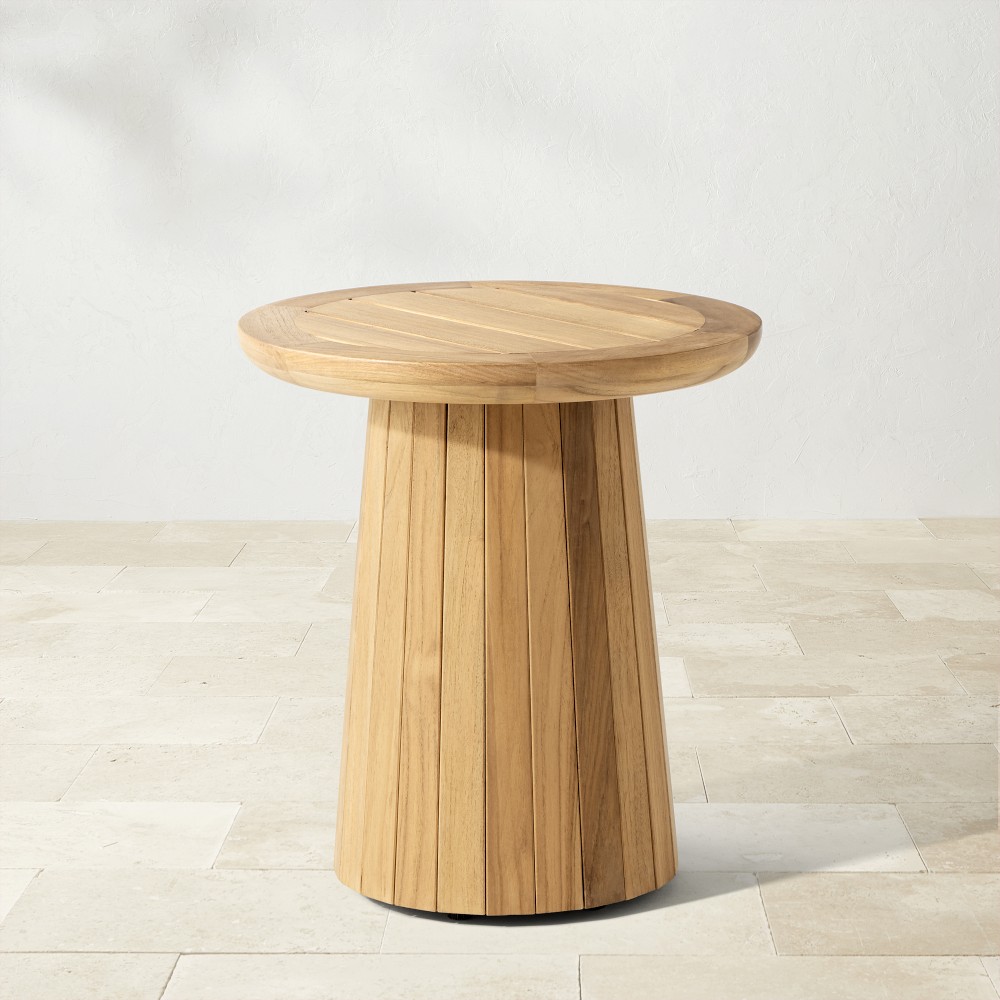 Front view of Radius outdoor side table