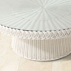 AERIN x Williams Sonoma Home East Hampton AWW Coffee Table (42"), White