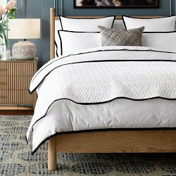 Chambers® Border Sateen Quilt, Full/Queen, Black