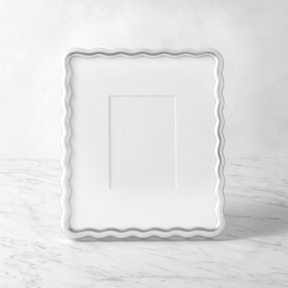 AERIN x Williams Sonoma Home Wave Gallery Picture Frames - 5" x 7", Silver Leaf