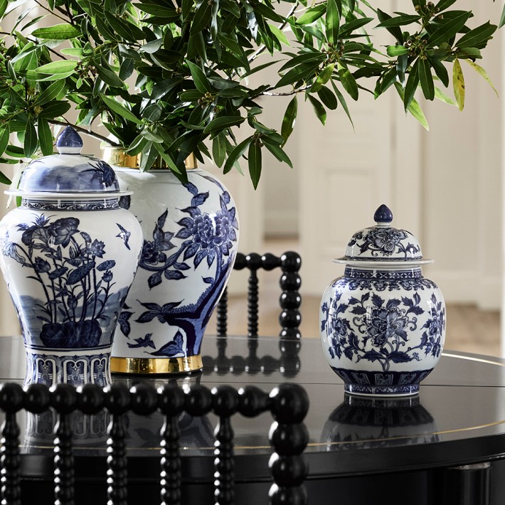 Chrysanthemum Decorative Ginger Jar | Williams Sonoma