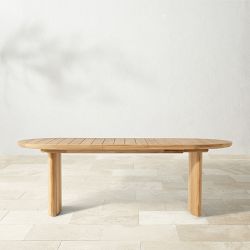  Radius Outdoor Oval Teak Dining Table (72"-90")